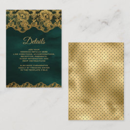 Emerald Green Gold Foil-logo - Gegevens Informatiekaartje