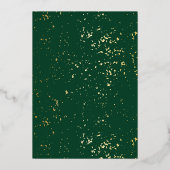 Emerald Green & Gold Folie 30e verjaardag uitnodig Folie Uitnodiging (Achterkant)