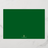 Emerald Green Gold Folie Bruids Douche Uitnodiging (Achterkant)