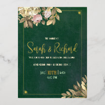 Emerald Green Gold Folie Wedding