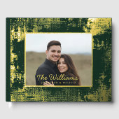 Emerald Green Gold Foto Gastboek Folie Gastboek Gastenboek (Voorkant)