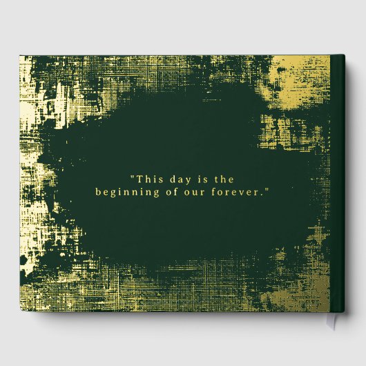 Emerald Green Gold Foto Gastboek Folie Gastboek Gastenboek (Achterkant)