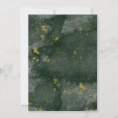 Emerald Green & Gold Geometric Brunch en Bubble Kaart (Achterkant)