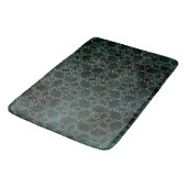 Emerald Green Gold Geometric Pattern Badmat (Gekanteld)
