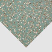 Emerald Green Gold Glam Glitter Leopard Print      Tissuepapier (Detail)