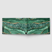 Emerald Green Gold Glitter Custom Name Gastboek Gastenboek (Volledig)