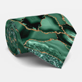 Emerald Green Gold Glitter Neck Tie Stropdas (Opgerold)