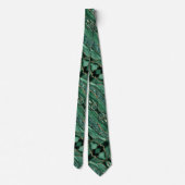 Emerald Green Gold Glitter Neck Tie Stropdas (Achterkant)