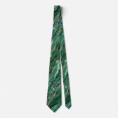 Emerald Green Gold Glitter Neck Tie Stropdas (Voorkant)