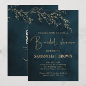 Emerald Green Gold Greenery Vrijgezellenfeest Kaart (Voorkant / Achterkant)