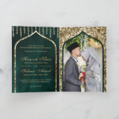 Emerald Green Gold Islamic Arch Wedding (Binnen)