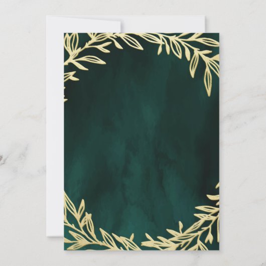 Emerald Green Gold laat islamitische islamitische  Kaart (Achterkant)