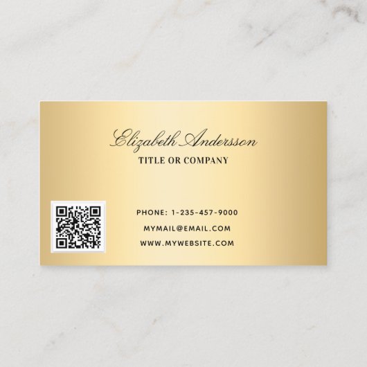 Emerald green gold leopard foto QR code Visitekaartje (Achterkant)