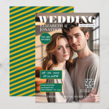 Emerald Green & Gold Magazine Trouwfoto