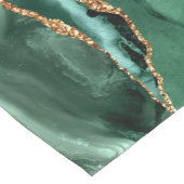 Emerald Green Gold Marble Custom Name Table Runner Korte Tafelloper (Hoek)