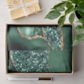 Emerald Green Gold Marble Custom Name Tissue Paper Tissuepapier (Geschenk)