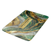  Emerald Green Gold Marble Metallic Luxury Geode Badmat (Gekanteld)