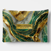 Emerald Green Gold Marble Metallic Luxury Geode Etui (Voorkant)