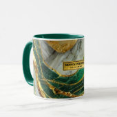 Emerald Green Gold Marble Metallic Luxury Geode Mok (Voorkant links)