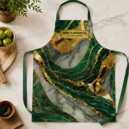 Emerald Green Gold Marble Metallic Luxury Geode Schort