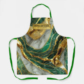  Emerald Green Gold Marble Metallic Luxury Geode Schort (Voorkant)