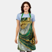  Emerald Green Gold Marble Metallic Luxury Geode Schort (Gedragen)