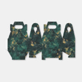 Emerald Green Gold Marble Wedding Bedankdoosjes (Uitgevouwen)