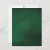 Emerald Green Gold Marble White Wedding RSVP Card (Achterkant)