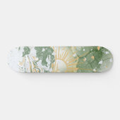 Emerald Green & Gold Marble Zee Ocean Waves Persoonlijk Skateboard (Horizontaal)