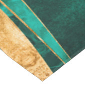 Emerald Green Gold Metallic Wavy Abstract Tafelkleed (Gekanteld)