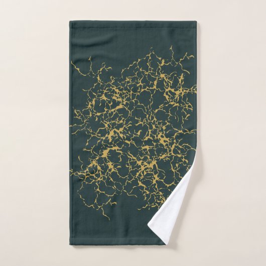 Emerald Green Gold Modern Abstract Bad Handdoek (Handdoek)