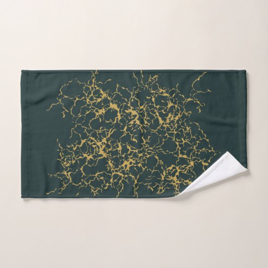 Emerald Green Gold Modern Abstract Bad Handdoek (Handdoek)