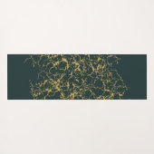Emerald Green Gold Modern Abstract Yogamat (Achterkant (horizontaal))