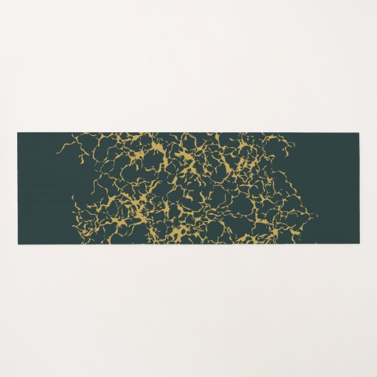 Emerald Green Gold Modern Abstract Yogamat (Achterkant (horizontaal))