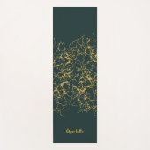 Emerald Green Gold Modern Abstract Yogamat (Voorkant)
