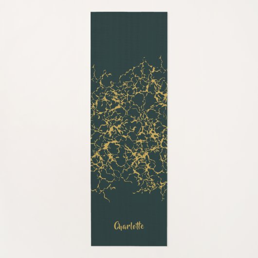 Emerald Green Gold Modern Abstract Yogamat (Voorkant)