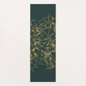 Emerald Green Gold Modern Abstract Yogamat (Achterkant)
