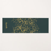 Emerald Green Gold Modern Abstract Yogamat (Voorkant (horizontaal))