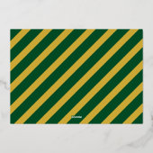 Emerald Green & Gold Moderne Retro Kerstfoto Folie Feestdagenkaart (Achterkant)