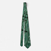 Emerald Green Gold Neck Tie Stropdas (Achterkant)