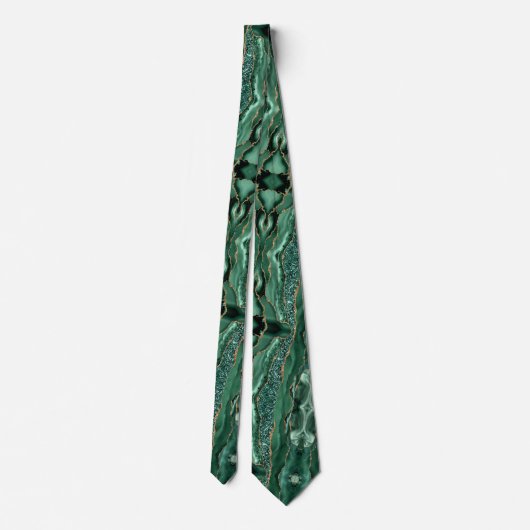 Emerald Green Gold Neck Tie Stropdas (Achterkant)