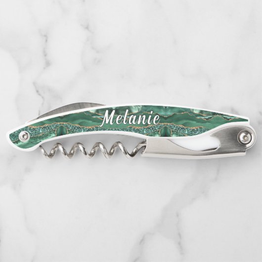 Emerald Green Gold Ober's Kurkentrekker Custom Nam (Achterkant)