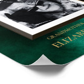 Emerald Green & Gold Overleden gereserveerde zitpl Poster (Hoek)