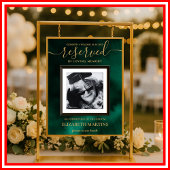 Emerald Green & Gold Overleden gereserveerde zitpl Poster