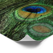 Emerald Green Gold Peacock Party Event Poster (Hoek)