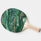 Emerald Green Gold Ping Pong Paddle Aangepaste naa Tafeltennisbatje (Zijkant)