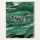 Emerald Green Gold Planner met aangepaste naam (Achterkant)