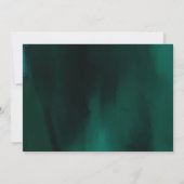 Emerald Green Gold Quinceanera Save The Date (Achterkant)