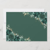 Emerald Green Gold Quinceanera Save the Date Aankondiging (Achterkant)
