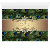 Emerald Green Gold Royal Indian Peacock Wedding (Binnen Horizontaal (Onder))
